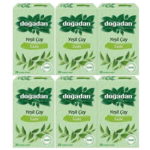 Doğadan Yeşil Çay Sade x 6 adet