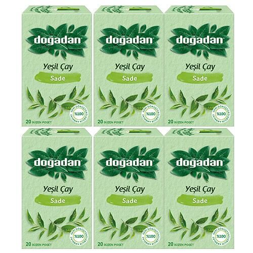 Doğadan Yeşil Çay Sade x 6 adet