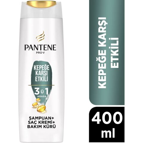 Pantene Pantene Pro-V Kepeğe Karşı Etkili 3' ü Birarada Şampuan 400 ML
