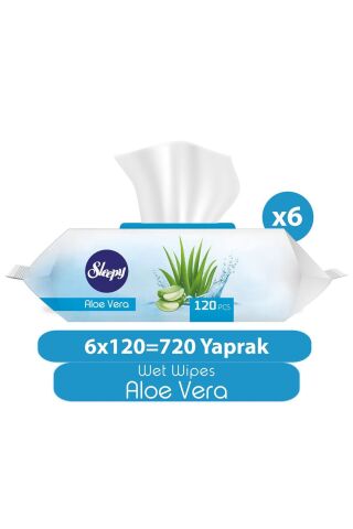 Sleepy Aloe Vera Islak Havlu 6X120 (720 Yaprak)