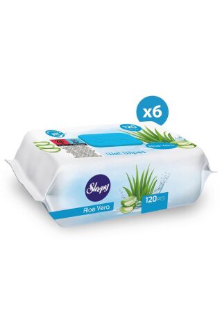Sleepy Aloe Vera Islak Havlu 6X120 (720 Yaprak)