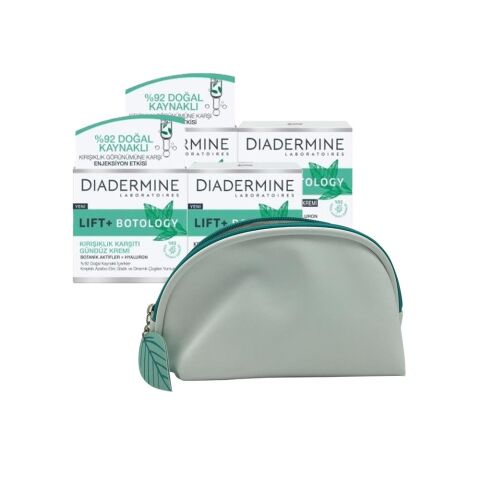 Diadermine Lift+ Botology Gündüz Kremi 50 ml + Gece Kremi 50 ml x 2 ve Diadermine Çanta Hediyeli