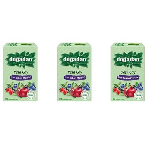 Doğadan Yeşil Çay Nar Yaban Mersini x 3 adet