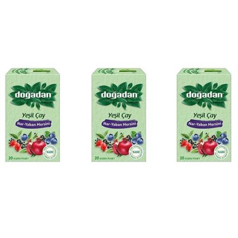 Doğadan Yeşil Çay Nar Yaban Mersini x 3 adet