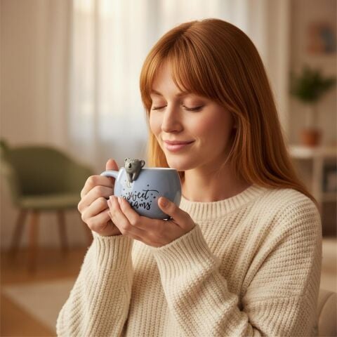 Koala Figürlü Seramik Kupa 350 ml
