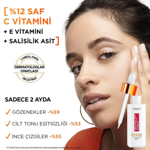 Loreal Paris Revitalift Clinical %12 Saf C Vitamini Aydınlatıcı Serum & Revitalift Lazer Saf Retinol Gece Serumu ve ROSIE