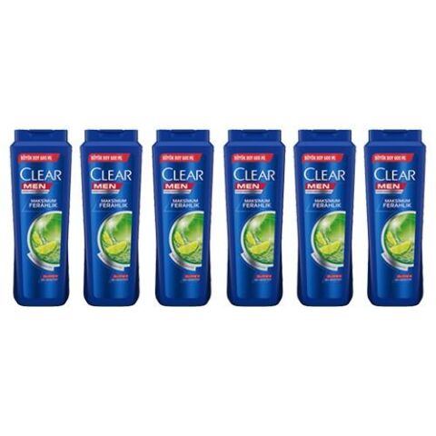 Clear Men Yağlı Saç Derisi İçin Maksimum Ferahlık Şampuan 600 ml x 6