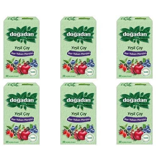 Doğadan Yeşil Çay Nar Yaban Mersini x 6 adet