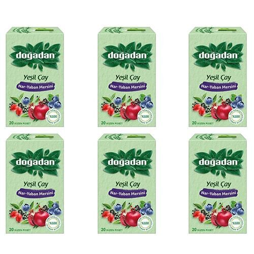 Doğadan Yeşil Çay Nar Yaban Mersini x 6 adet