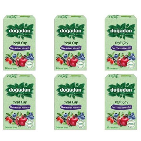 Doğadan Yeşil Çay Nar Yaban Mersini x 6 adet