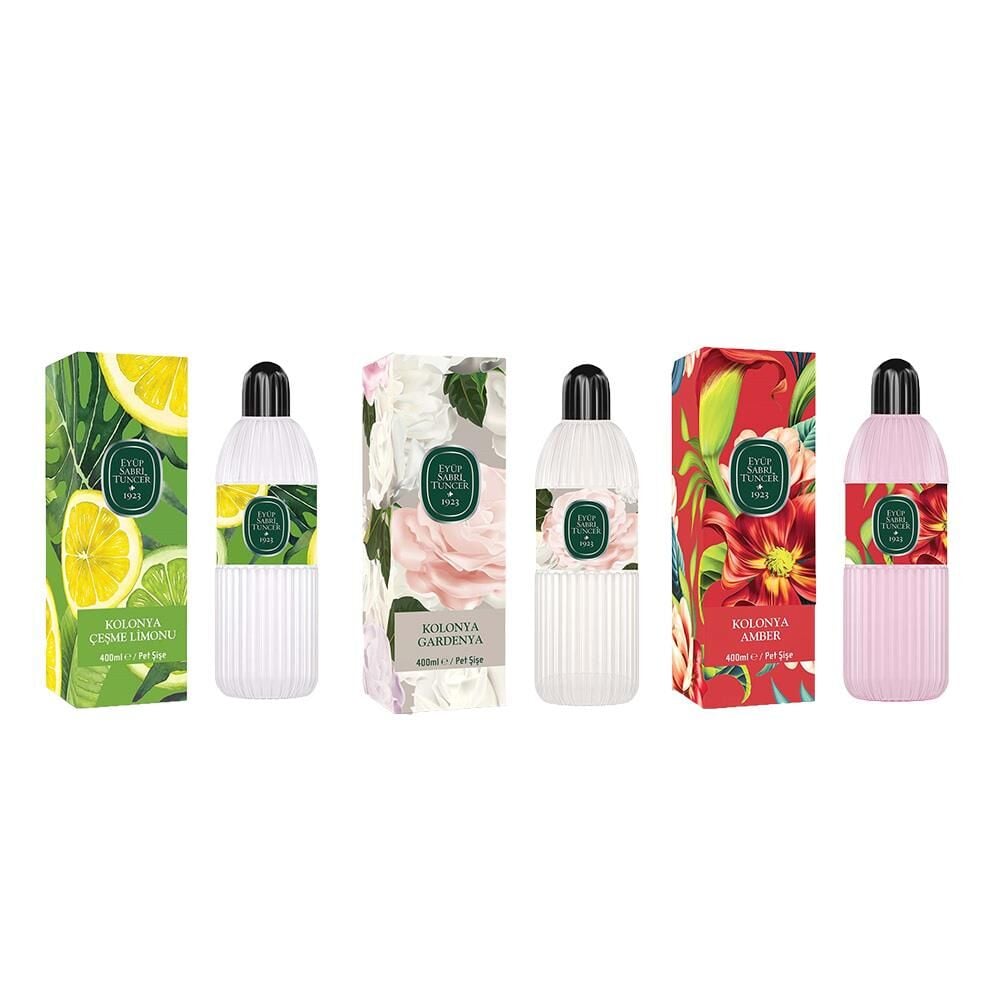 Eyüp Sabri Tuncer Kolonya Çeşme Limonu, Gardenya ve Amber Pet Şişe 400 ml