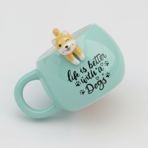 Köpek Figürlü Seramik Kupa 350 ml