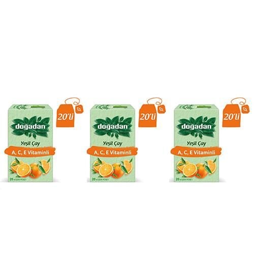 Doğadan A,C,E Vitaminli Yeşil Çay x 3 adet