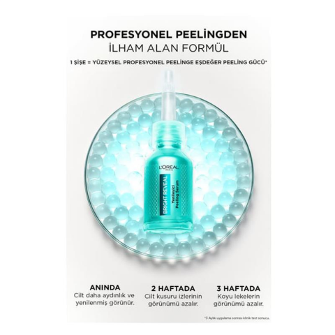 Loreal Paris Bright Reveal SPF 50+ Koyu Leke Karşıtı Yüz Güneş Kremi & Yenileyici Peeling Serum Seti ve ROSIE