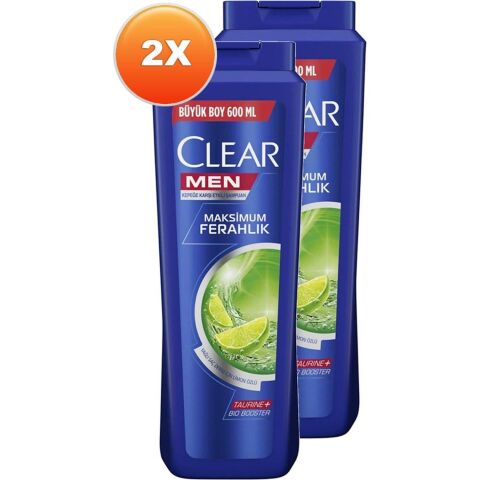 Clear Men Yağlı Saç Derisi İçin Maksimum Ferahlık Şampuan 600 ml x 2