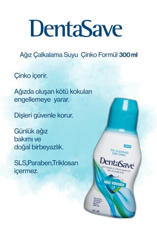 5 AL 4 Öde DentaSave Ağız Çalkalama Suyu Ağız Kokusu Çinko Formül 300 ml ve Rosie