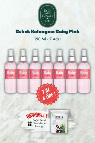 Baby Pınk 150 ML Bebek Kolonyası 7 AL 6 ÖDE ve ROSIE Hediye