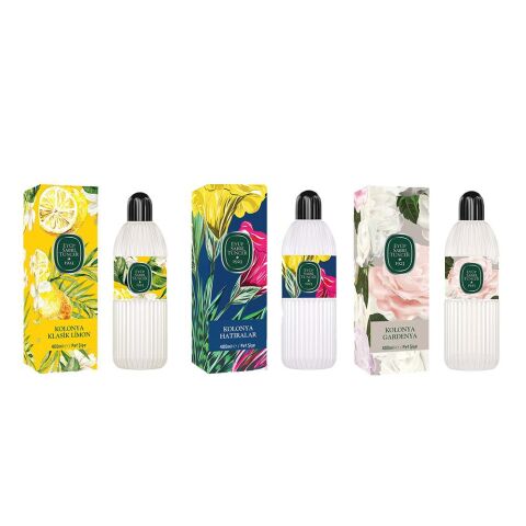 Eyüp Sabri Tuncer Kolonya Klasik Limon, Hatıralar ve Gardenya Pet Şişe 400 ml