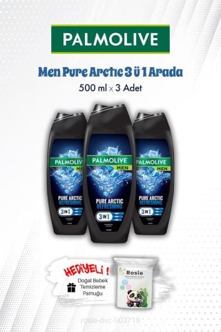 Palmolive Duş Jeli 3'lü Men Pure Arctıc 3'ü 1 Arada 500 ML ve ROSIE