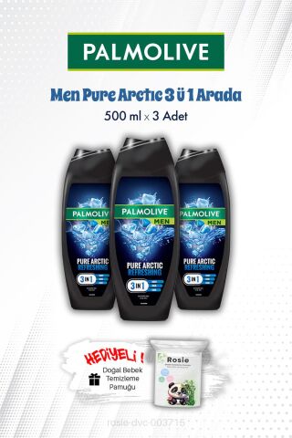 Palmolive Duş Jeli 3'lü Men Pure Arctıc 3'ü 1 Arada 500 ML ve ROSIE