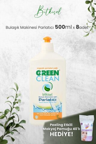 U Green Clean Bulaşık Makinesi Parlatıcı 500 ml x 8 Adet ve Hediyeli