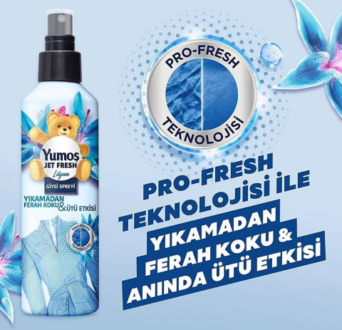 Yumoş Ütü Etkisi Giysi Spreyi Lilyum 200 ml 7 AL 6 ÖDE , Pamuk Hediyeli