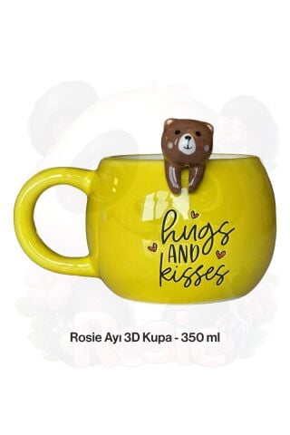 Ayı Figürlü Seramik Kupa 350 ml