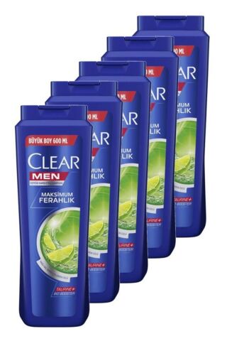 Clear Men Yağlı Saç Derisi İçin Maksimum Ferahlık Şampuan 600 ml x 5