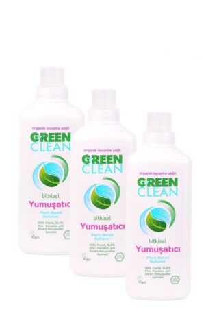 Green Clean Organik Lavanta Yağlı Bitkisel Yumuşatıcı 1000 ml- 3 lü