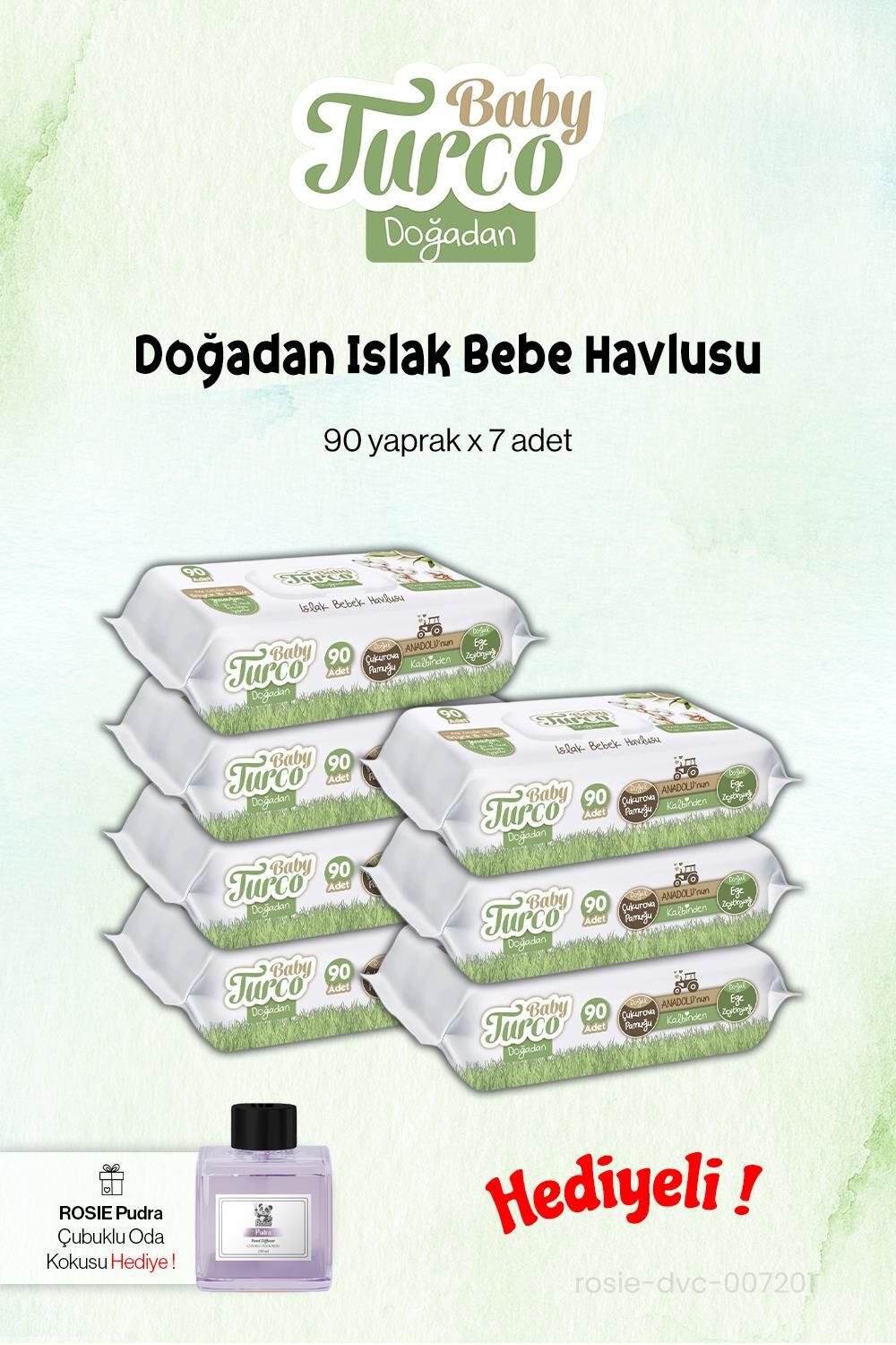 Baby Turco Doğadan 7 Paket, 90'lı ve Rosie Koku Hediye