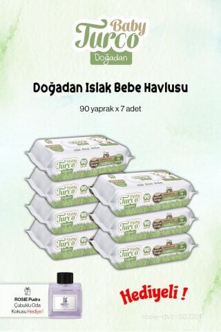 Baby Turco Doğadan 7 Paket, 90'lı ve Rosie Koku Hediye