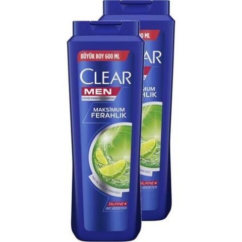 Clear Men Yağlı Saç Derisi İçin Maksimum Ferahlık Şampuan 600 ml x 2