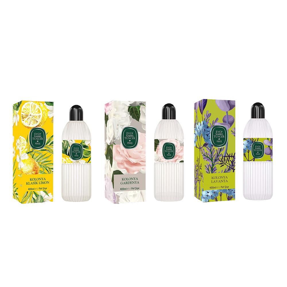 Eyüp Sabri Tuncer Kolonya Klasik Limon, Gardenya ve Lavanta Pet Şişe 400 ml
