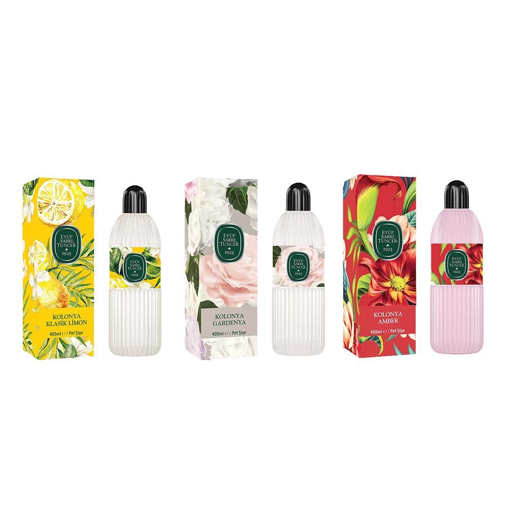 Eyüp Sabri Tuncer Kolonya Klasik Limon, Gardenya ve Amber Pet Şişe 400 ml