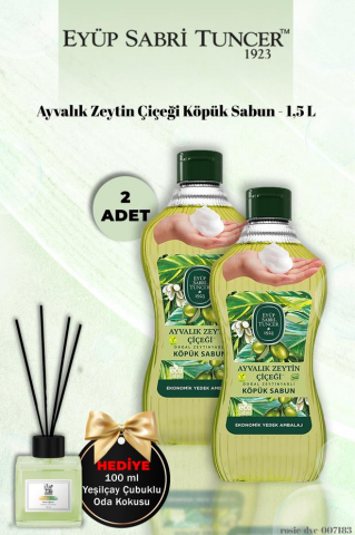 Eyüp Sabri Tuncer x 2 Ayvalık Zeytin Çiçeği Köpük Sabun 1,5 L  Yeşilçay Koku Hediye