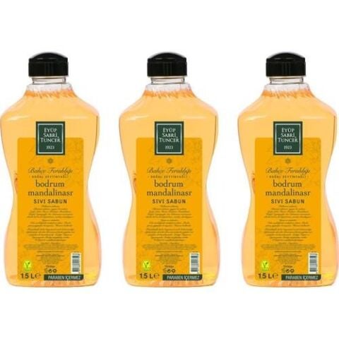 Eyüp Sabri Tuncer Bodrum Mandalinası Doğal Zeytinyağlı Sıvı Sabun 1500 ML x 3