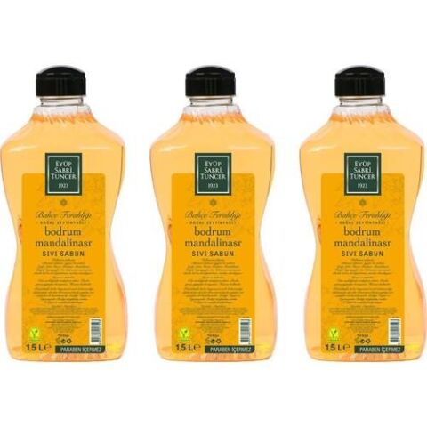 Eyüp Sabri Tuncer Bodrum Mandalinası Doğal Zeytinyağlı Sıvı Sabun 1500 ML x 3