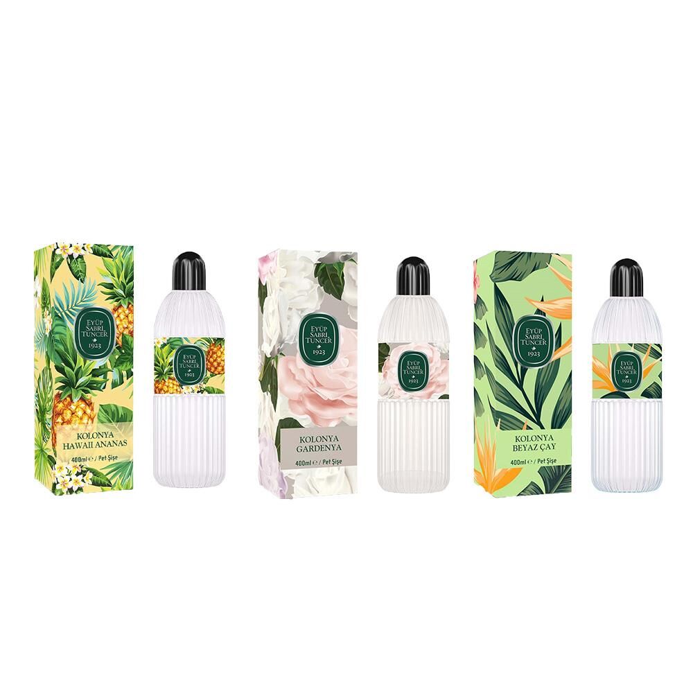 Eyüp Sabri Tuncer Kolonya Hawaii Ananas, Gardenya ve Beyaz Çay Pet Şişe 400 ml