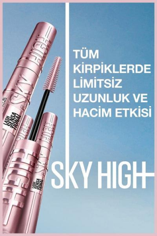 Maybelline Lash Sensational Sky High Maskara,Revitalift Temizleme Jeli 150 ml, C Vitamini Göz Kremi 15 ml ve ROSIE