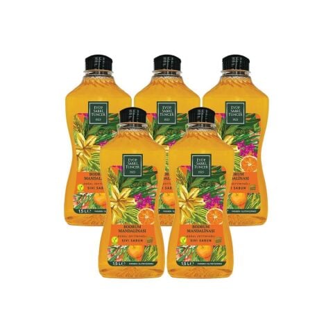 Eyüp Sabri Tuncer Bodrum Mandalinası Doğal Zeytinyağlı Sıvı Sabun 1500 ML x 5