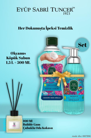Eyüp Sabri Tuncer 1,5 L + 500 Ml Okyanus Köpük Sabun Bubble Gum Koku Hediye