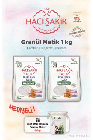 2 Adet Granül Matik Çamaşır Deterjanı 1000 gr ve Rosie