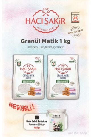2 Adet Granül Matik Çamaşır Deterjanı 1000 gr ve Rosie