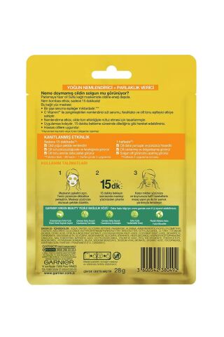 Garnier C Vitamini Kağıt Yüz Maskesi X 5 ve Micellar Makyaj Temizleme Suyu