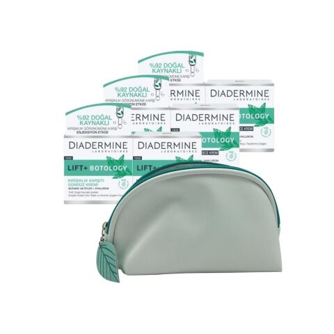 Diadermine Lift+ Botology Gündüz Kremi 50 ml + Gece Kremi 50 ml  x 3 ve Diadermine Çanta Hediyeli