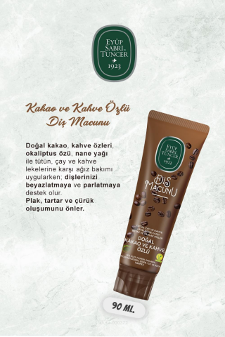 Eyüp Sabri Tuncer Diş Macunu 4 AL 3 ÖDE Kakao Özlü  90 ml ve Kulak Çubuğu