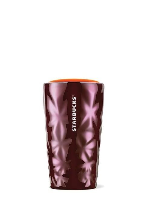 Starbucks Desenli Seramik Termos Mor 355 ml