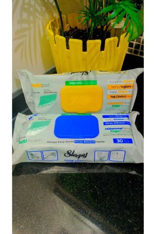 Sleepy Easy Clean Köpüklü Yağ Çözücü Havlu ve Kireç Sökücü Havlu 60 Yapraklı