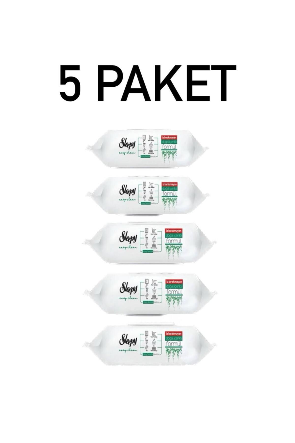 Sleepy Yüzey Temizlik Mendili Havlusu 100' Lü 5 PAKET 500 YAPRAK