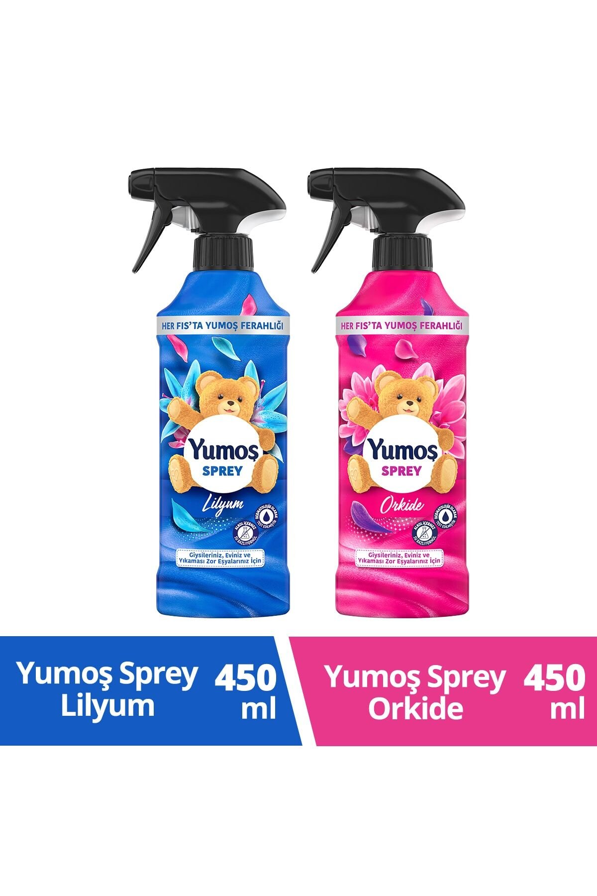 Yumoş Sprey Yıkaması Zor Eşyalar Için Orkide ve Lilyum 450 ml